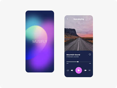 Music App mobile app music product design ui