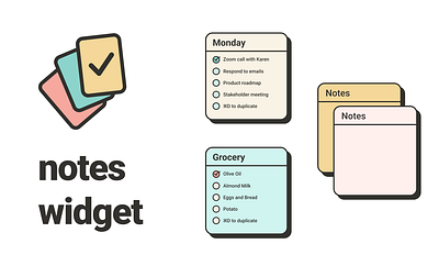 Notes Widget / DailyUi - 065 app design ui ux
