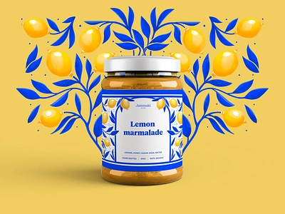 Jam Packaging Design: Lemon branding business illustration design design studio digital art digital illustration food food brand food packaging fruit graphic design illustration illustration art illustrator jam jam jar lemon marketing design packaging packaging design