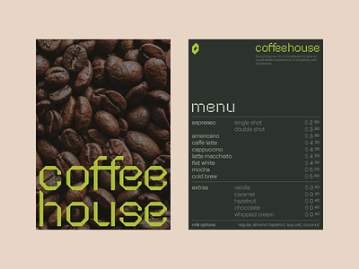 Coffeehouse art direction branding coffee design exploration layout logo typography