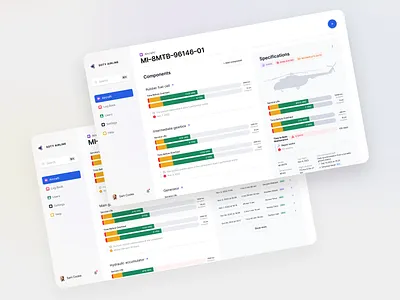 SaaS: MIS aircraft design graphic design helicopter monitoring saas ui ux web