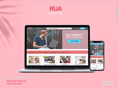 RUA learner: Tutorial learning app app branding graphic design ui