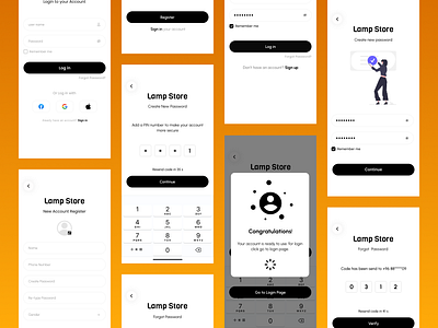 Mobile app login screen and sign up flow design graphic design illustration landing page mobile app product app ui ux