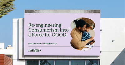 Miigle+ Branding ad banner branding design eco friendly green organic sustainability vegan
