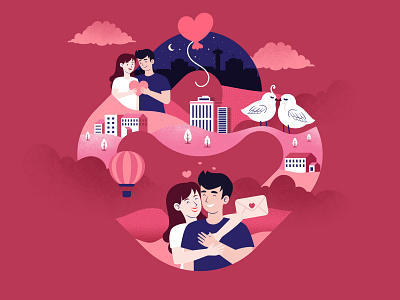 Valentine app belgium brussels design graphic design illustration logo love responsive ui ux valentine