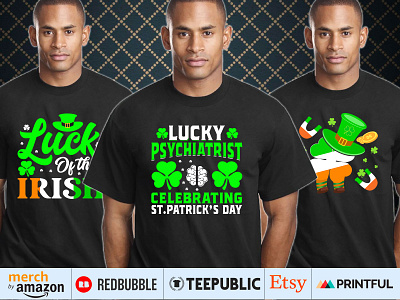 ST PATRICKS DAY T-Shirt Designs Bundle canva t shirt design design etsy merchbyamazon