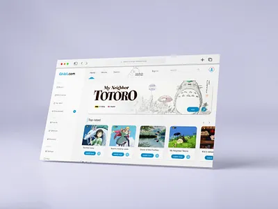 Ghibli Movie app app branding design film illustration movie ui ux
