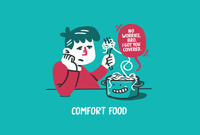 Comfort Food animation drawing funny humor illustration italy pasta process video