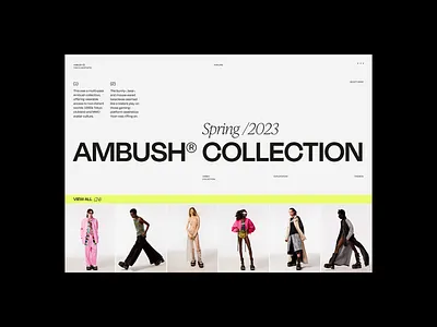 Fashion brand 02/23 animation branding collection concept e commerce editorial fashion interaction minimalistic ui design