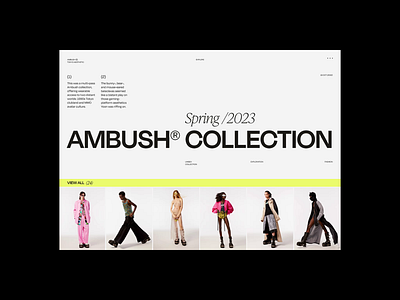 Fashion brand 02/23 animation branding collection concept e commerce editorial fashion interaction minimalistic ui design
