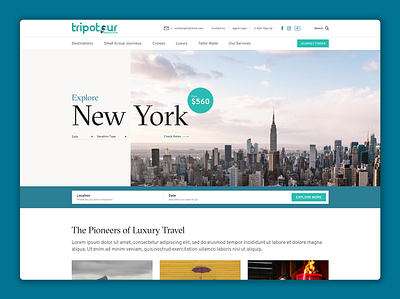 Tripotour creative editorial experience fashion graphic design illustration minimal product reservation slider travel typography ui ux web web design