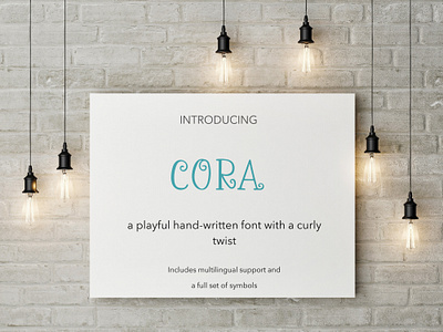 Cora font handwriting lettering