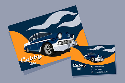 A business card for taxi in a retro style business card cabby car retro retro car taxi