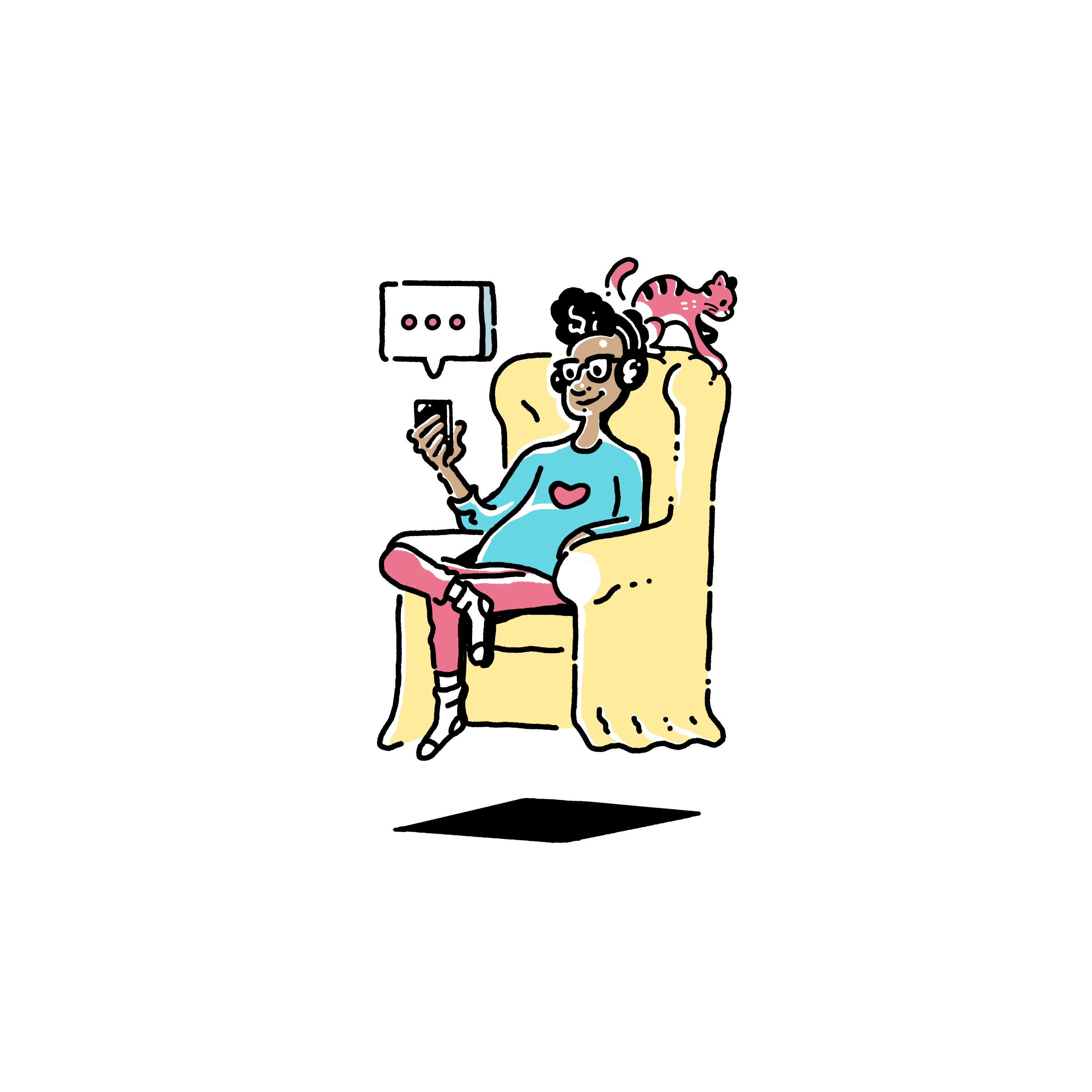 Chillin' 3000 cat chill chillin couch illustration kitten procreate relax relaxing