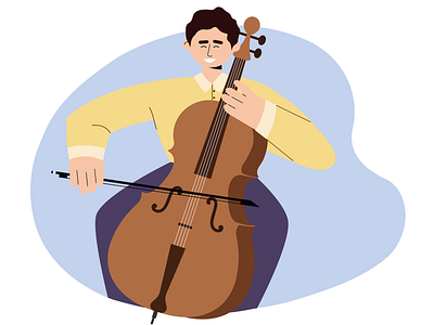 Musician playing cello adobe illustrator cellist cello illustration music musician orchestra