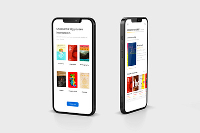 Mobile reading app app design graphic design uxui