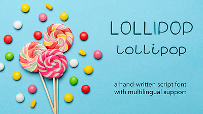 Lollipop font handwriting lettering