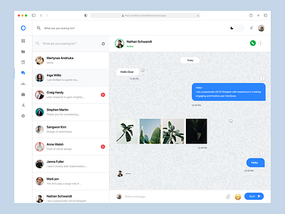 Chat Message Dashboard admin app branding chat color dashboard dashboard design graphic landing page list message product design team ui ui design user ux ux design web website design