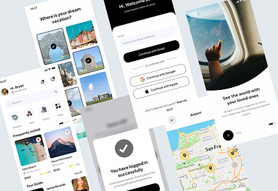 Mobile App Design - TRAVEL adobe xd app design branding design figma figma design mobile app design ui ui design uiux userexperience ux design