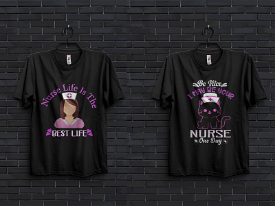 Nurse typography T shirt design aprone cat clothing design doctor fashion girl graphic design hospital illustration illustrator life nurse quote tshirt tshirtdesign typography vector