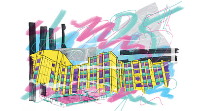 Home town illustration series 2d art design drawing graphic design illustration