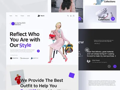 Website Design For Boutique design fashion landing page landing page landing page design ui web design web development website design