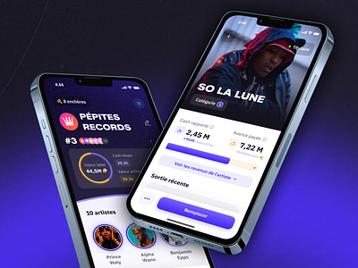 Rapsodie x The Design Crew - App Redesign app artists dashboard fantasy game fantasy league figma game gamification gauge graph interface mobile music music label product design prototype rap rapper ui ux