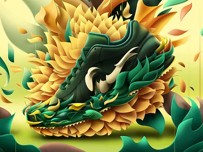 Abstract Sneakers Project 2d 2d art 3d ad advertising art artist creative design graphic design illustration illustrator shoes