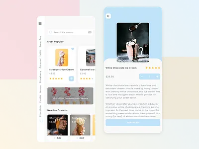 Ice Cream Mobile App app design app development ice cream app ice cream application icecream app mobile app development mobile application ui uiux