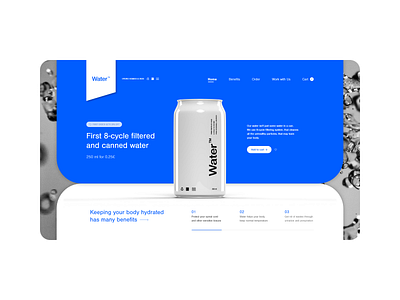 Water 3d branding design render ui ux water webdesign website