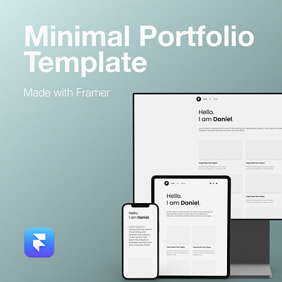 Minimalist Portfolio with Framer design dpaola framer minimal minimalist portfolio responsive template ui