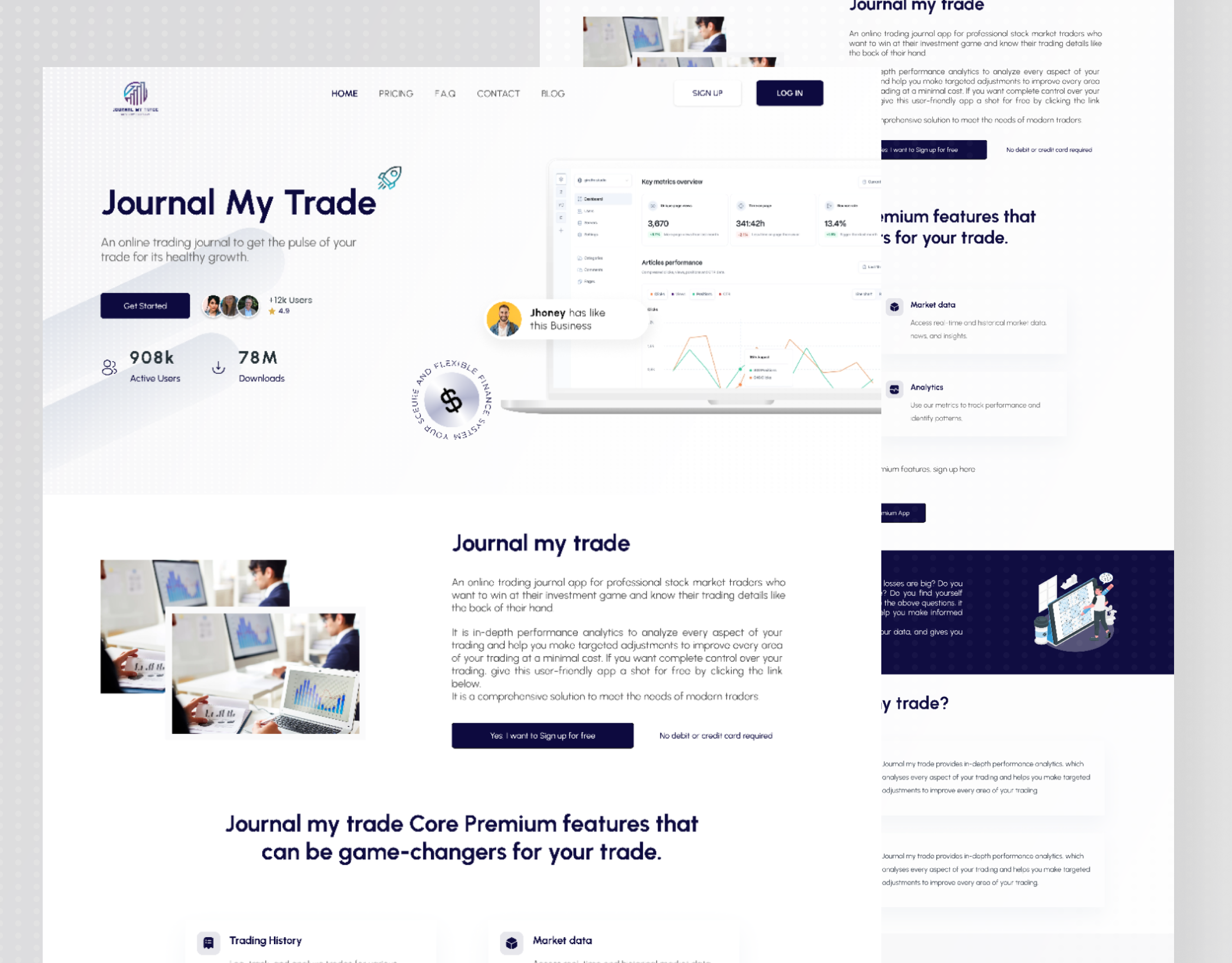 Journal Trading Website Design | UIUX Design by Javed Iqbal on Dribbble