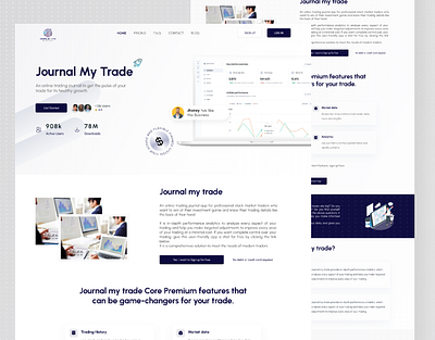 Journal Trading Website Design | UIUX Design bitcoin clean ui cyrpto design figma illustration journal state trading ui uiux