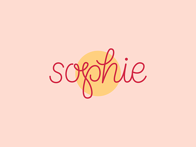 Handwritten Script for Sophie brand identity brand identity design branding hand lettering illustration lettering logo logo design script font script lettering script logo