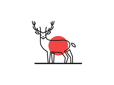 DeerBeer antlers branding deer horns logo logo deer mark red tail deer redtail royal animal stag vector white stag