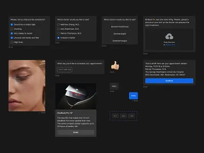 Rich Web Chat – AI Chat elements ai black bot card chat chatbot clean dark theme design system elements figma forms gpt interface minimal platform product design saas ui ux