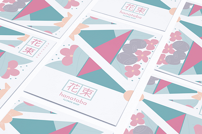 HANATABA - Flower Shop Visual Identity adobe illustrator brand branding business card color scheme design flower flower shop graphic design illustration illustrator leaflet postcard totebag visual visual identity