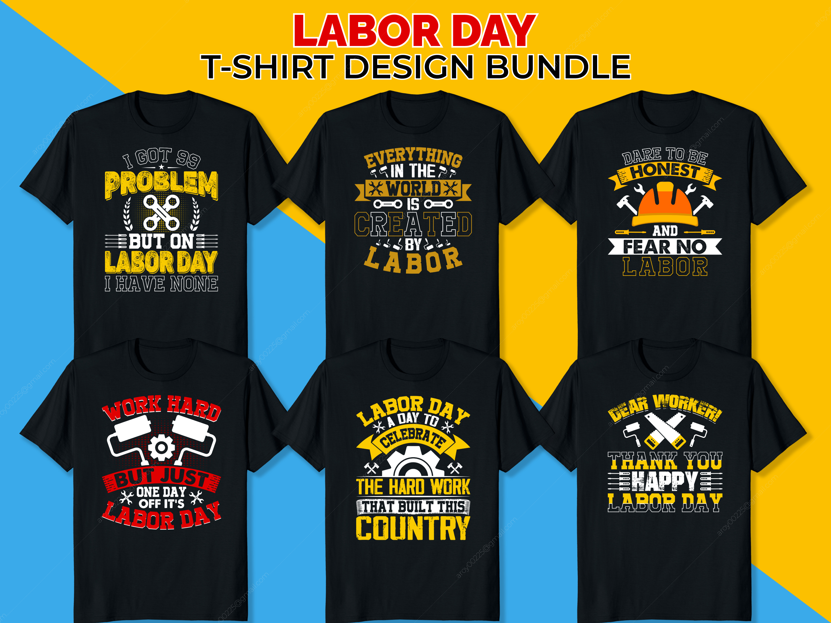 Labor Day T Shirt Design Bundle By
