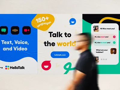 HelloTalk - Ad brand brand agency brand design brand designer brand guide brand identity brand studio branding colorful identity modern