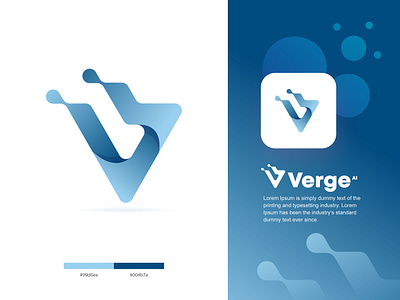 Verge AI ai ai logo app branding creative logo gradient logo icon letter logo logo design modern logo modern tech logo software tech tech logo technology technology logo vector web website