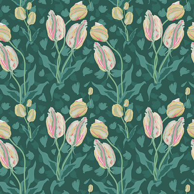 Candy Tulips abstract shapes branding candy stripe candy tulips floral graphic design leaves stylised flowers tulips