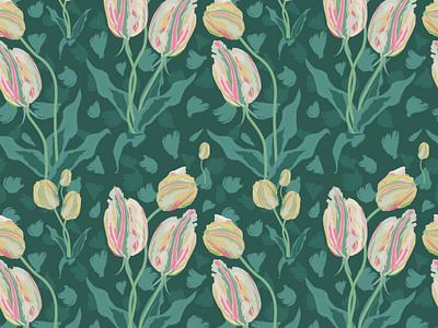 Candy Tulips abstract shapes branding candy stripe candy tulips floral graphic design leaves stylised flowers tulips