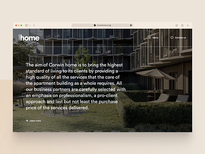 Corwin Home Landing Page animation apartments architecture building clean corwin developer hero homepage housing landing page location residential scroll ui ui design ux ux design web website