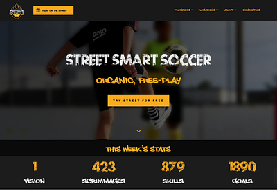 Street Smart Soccer design ui ux web web design
