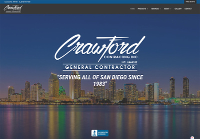 Crawford Contracting design ui ux web web design