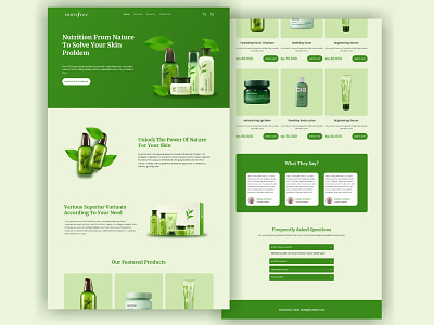 Skincare Web Design branding design figma graphic design homepage landing page skincare ui ux web web design website