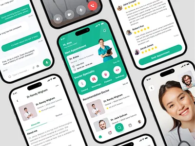 Eclinic - HealthCare Mobile App app design clean clinic consultant design doctor doctor appointment healthcare healthtech hospital mobile onlinedoctorconsultation telemedicine ui ui design