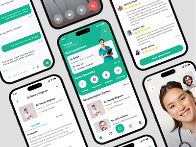 Eclinic - HealthCare Mobile App app design clean clinic consultant design doctor doctor appointment healthcare healthtech hospital mobile onlinedoctorconsultation telemedicine ui ui design