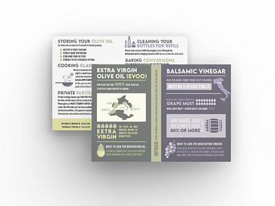 Oil and Vinegar Info Card Design branding design graphic design illustration logo typography vector