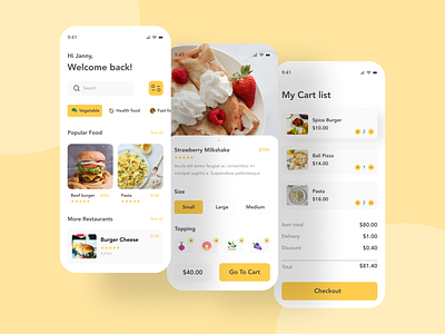 Food Mobile app app application card delivery design food food app ios mobile mobile app mobile app design order app ui uiux ux